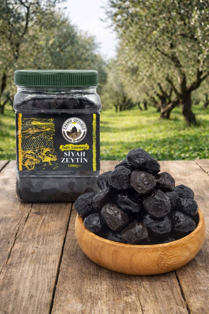Gemlik Yağlı Sele Siyah Zeytin (231-260 Kalibre - L Boy) 1 KG - 1