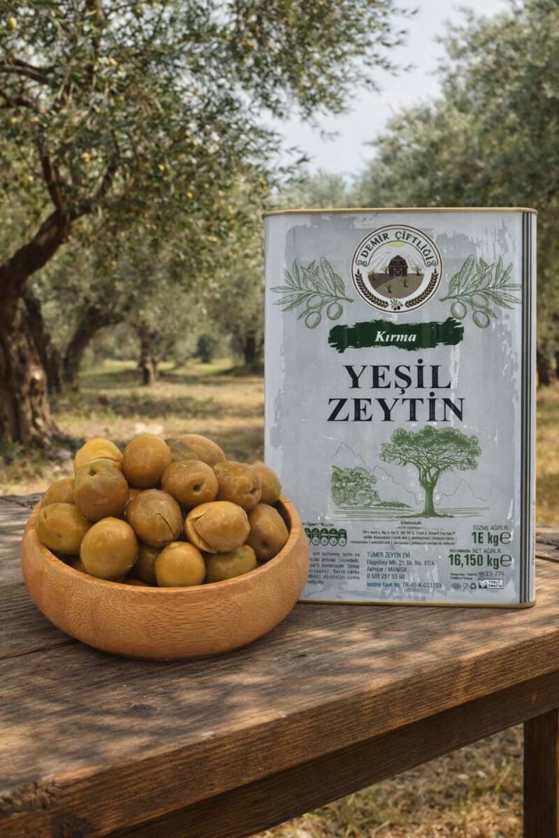 Edremit Kırma Yeşil Zeytin 10 KG  - 1