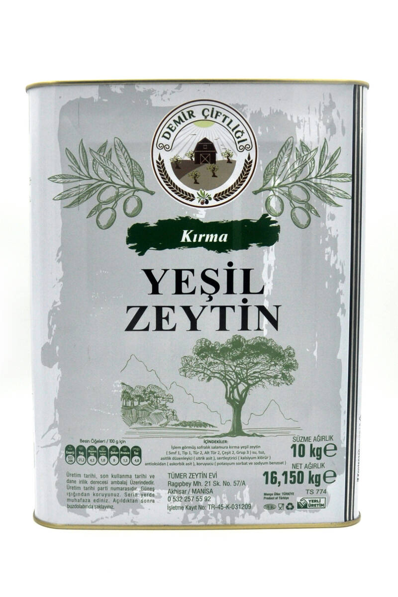 Edremit Kırma Yeşil Zeytin 10 KG  - 5