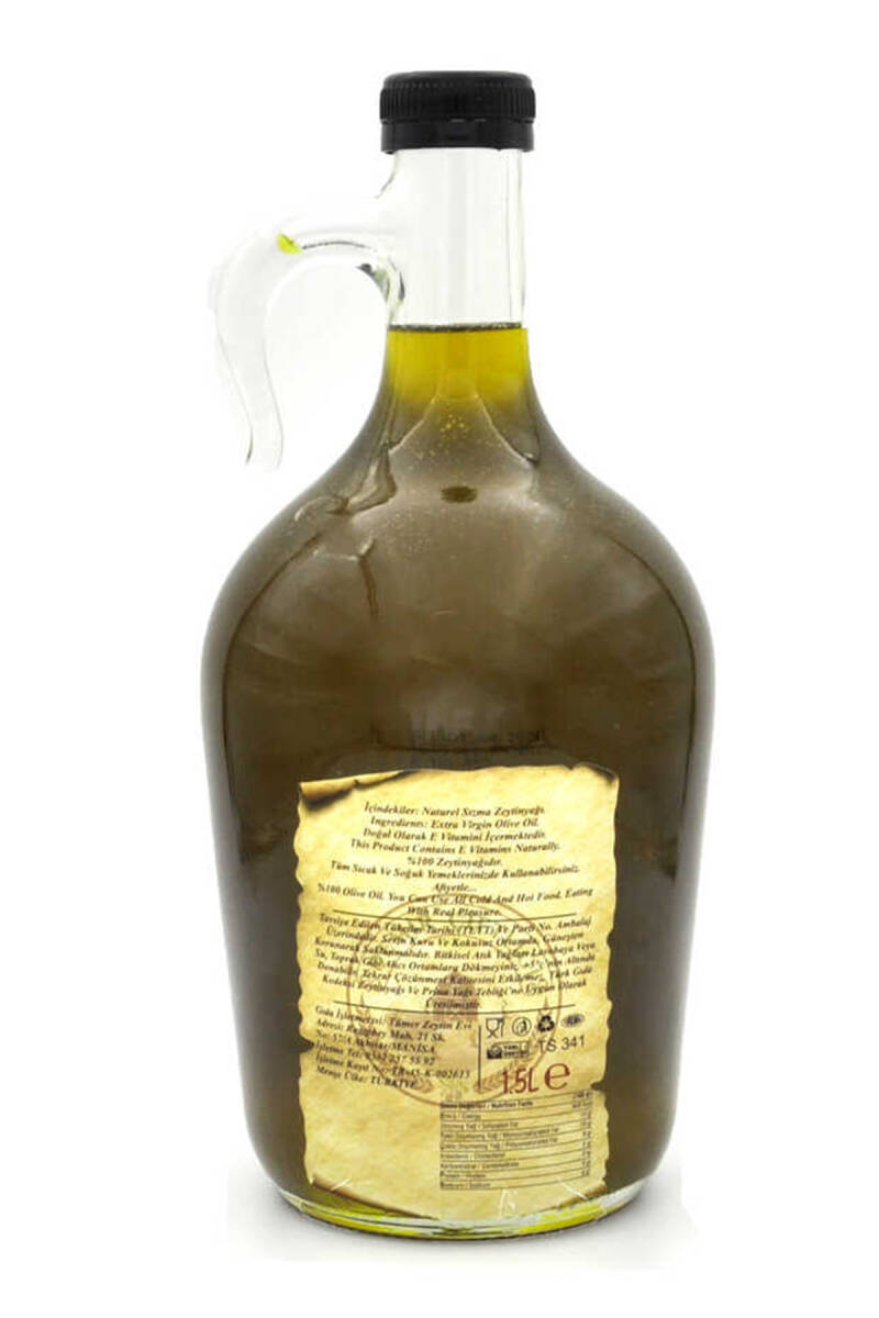 Erken Hasat Soğuk Sıkım Naturel Sızma Zeytinyağı 1,5 L Cam (2025-2026 Yeni Hasat) - 4