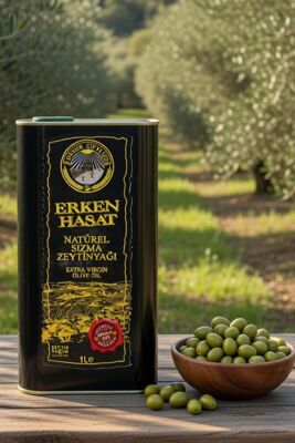 Erken Hasat Soğuk Sıkım Naturel Sızma Zeytinyağı 1 L Teneke (2025-2026 Yeni Hasat) 