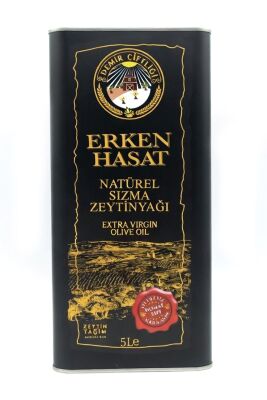 Erken Hasat Soğuk Sıkım Natürel Sızma Zeytinyağı 5 L  Teneke (2026-2027 Yeni Hasat) - 3