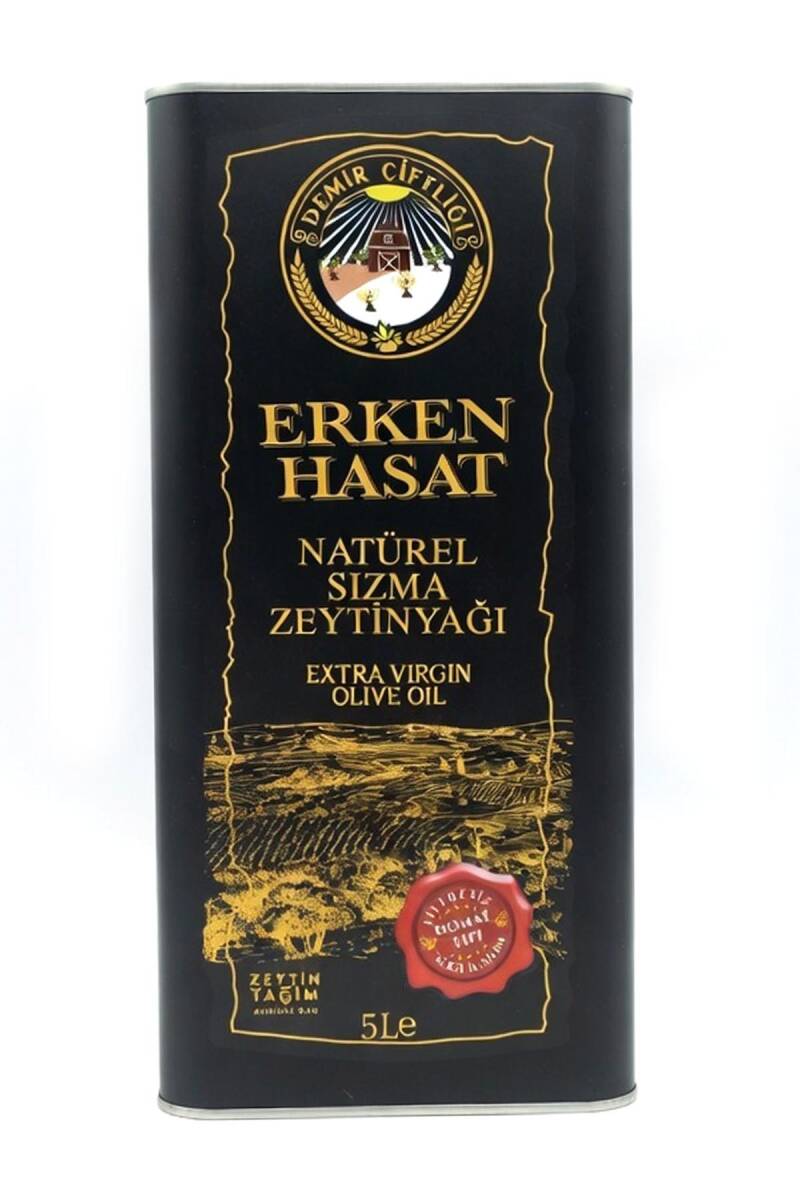 Erken Hasat Soğuk Sıkım Natürel Sızma Zeytinyağı 5 L  Teneke (2026-2027 Yeni Hasat) - 3