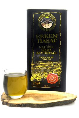 Erken Hasat Soğuk Sıkım Natürel Sızma Zeytinyağı 5 L  Teneke (2026-2027 Yeni Hasat) - 5