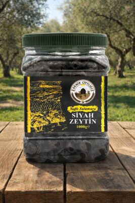 Gemlik Yağlı Sele Az Tuzlu Siyah Zeytin (291-320  Kalibre - S Boy) 1 KG - 3