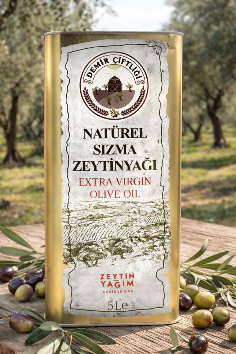 Olgun Hasat Soğuk Sıkım Naturel Sızma Zeytinyağı 5 L Teneke (2025-2026 Yeni Hasat) - 1