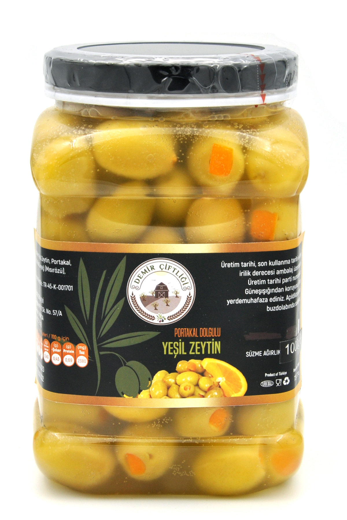 Portakal Dolgulu Yeşil Zeytin 1 KG - 1